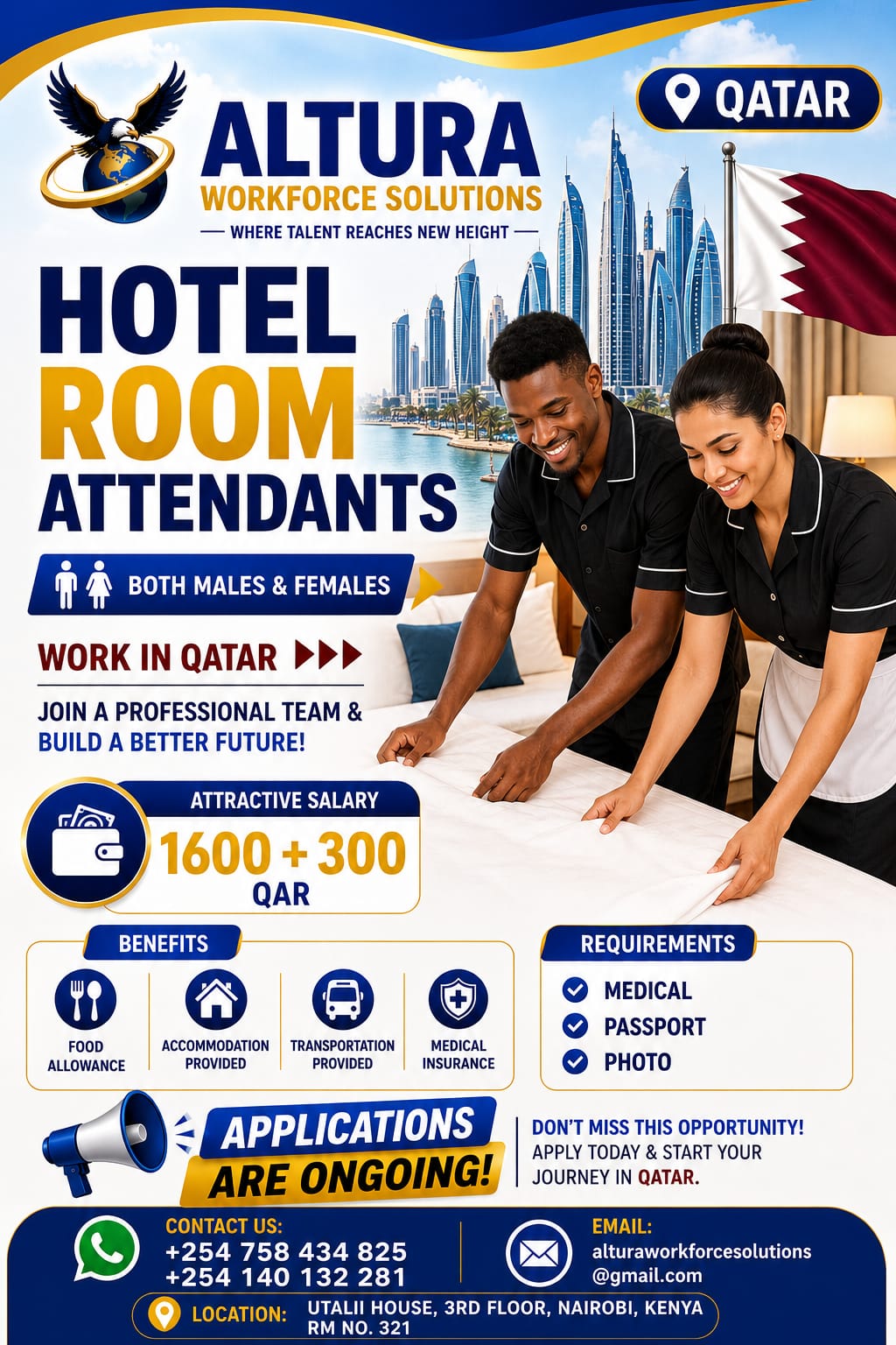 Hotel Room Attendant -Male & Female